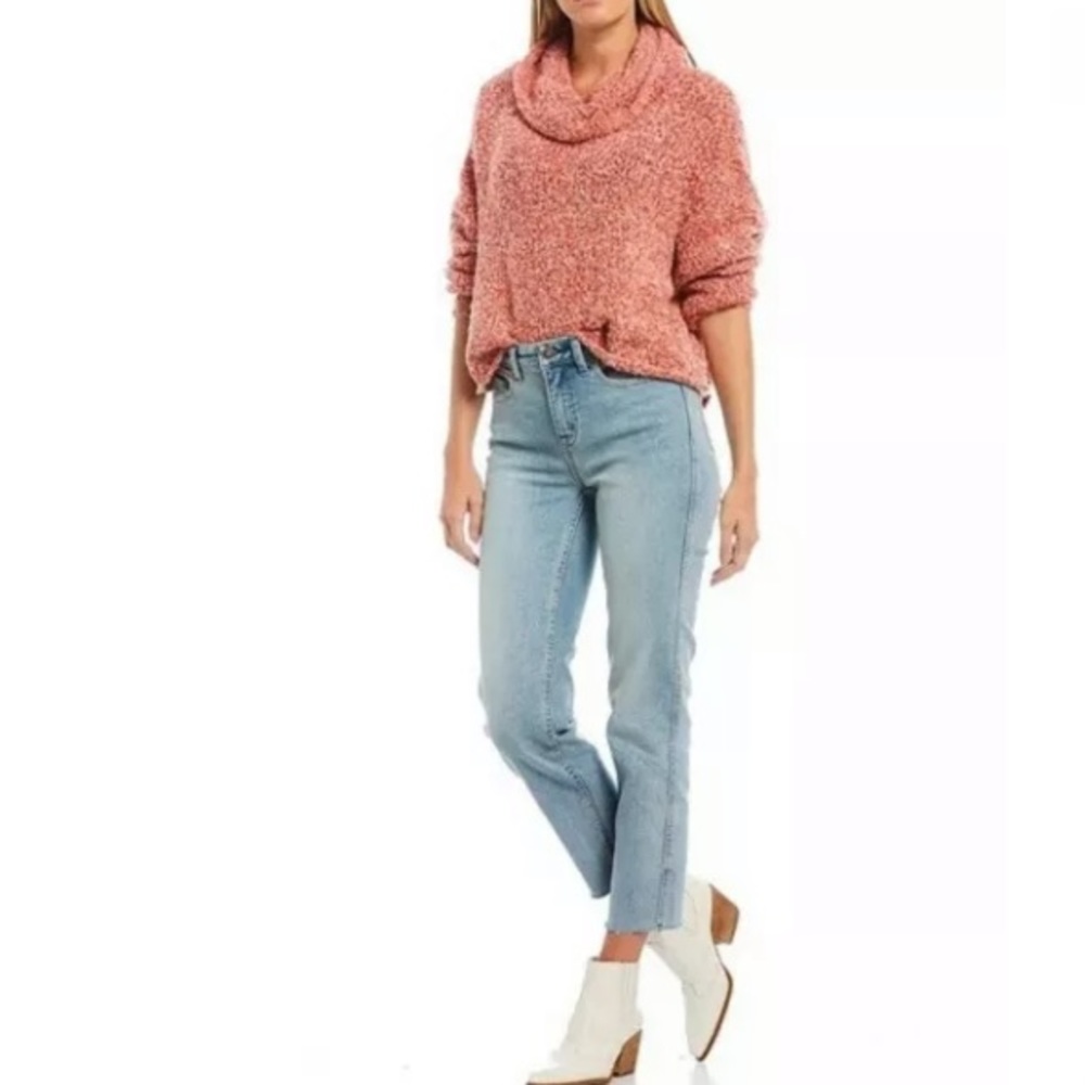 Free people cowl neck BFF sweater red lotus - Picture 9 of 9